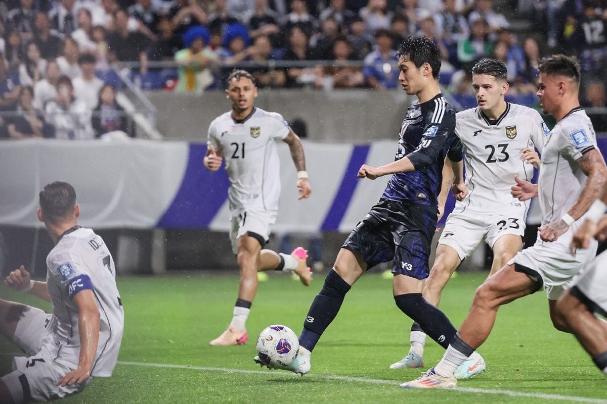 Kamada Cetak Gol Spektakuler, Jepang Hancurkan Indonesia 6-0