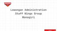 Lowongan Administration Staff Wings Group Wonogiri