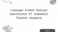 Lowongan Credit Analyst Coordinator PT Indomobil Finance Jayapura