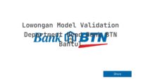 Lowongan Model Validation Department Head Bank BTN Bantul