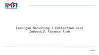 Lowongan Marketing / Collection Head Indomobil Finance Aceh