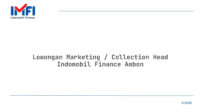 Lowongan Marketing / Collection Head Indomobil Finance Ambon