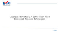 Lowongan Marketing / Collection Head Indomobil Finance Balikpapan