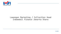 Lowongan Marketing / Collection Head Indomobil Finance Jakarta Utara